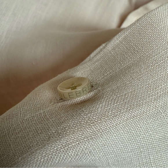 Vilebrequin Men's Size 3XL Beige 100% Linen Long Sleeve Button-Up Shirt Casual - Picture 7 of 7